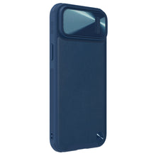 Заредете изображение във визуализатора на галерията – Nillkin CamShield Leather S Case iPhone 14 cover with camera cover blue
