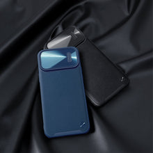 Заредете изображение във визуализатора на галерията – Nillkin CamShield S Leather Magnetic Case for Iphone 14 Pro Max blue
