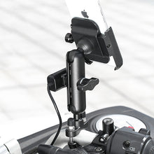 Заредете изображение във визуализатора на галерията – Motorcycle phone holder Motowolf with USB port to handlebar
