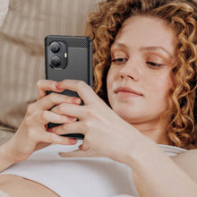 Заредете изображение във визуализатора на галерията – Carbon Case case for Realme 10 Pro+ flexible silicone carbon cover black
