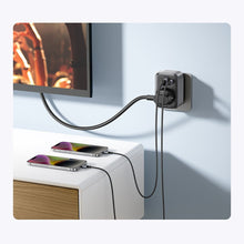 Заредете изображение във визуализатора на галерията – Wall charger 30W (2xUSB/USB C/AC) / adapter EU - EU 13A Ugreen CD314 - black
