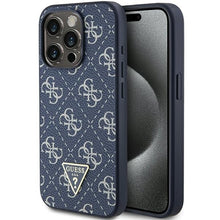Заредете изображение във визуализатора на галерията – Original Case GUESS hardcase 4G Triangle Metal Logo GUHCP15XPG4GPB for Iphone 15 Pro Max blue
