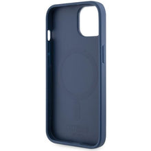 Заредете изображение във визуализатора на галерията – Guess GUHMP14MP4RPSB iPhone 14 Plus 6.7" blue/blue hardcase 4G Printed Stripes MagSafe
