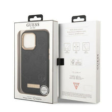 Заредете изображение във визуализатора на галерията – Guess GUHMP13LSAPSTK iPhone 13 Pro / 13 6.1" black/black hardcase Peony Logo Plate MagSafe
