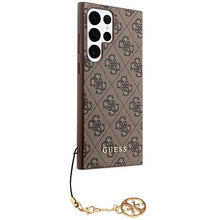 Заредете изображение във визуализатора на галерията – Guess GUHCS23LGF4GBR S23 Ultra S918 brown/brown hardcase 4G Charms Collection
