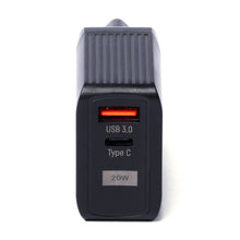 Заредете изображение във визуализатора на галерията – Wozinsky USB charger with 2 ports (USB, USB C) 20 W black
