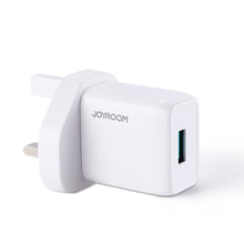 Заредете изображение във визуализатора на галерията – Joyroom USB wall charger 2.1 A UK plug white (L-1A101)
