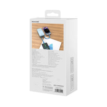 Заредете изображение във визуализатора на галерията – Baseus Comet Series powerbank with display 20000mAh 22.5W - blue + USB-A - USB-C cable 0.3m - white
