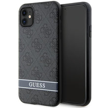 Заредете изображение във визуализатора на галерията – Guess GUHCN61P4SNK iPhone 11 / Xr grey/grey hardcase 4G Stripe
