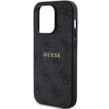 Заредете изображение във визуализатора на галерията – Original faceplate case GUESS GUHMP15LG4GFRK for iPhone 15 Pro (Magsafe / 4G Ring classic logo / black)
