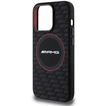 Заредете изображение във визуализатора на галерията – AMG Silicone Carbon Pattern MagSafe case for iPhone 15 Pro Max - black
