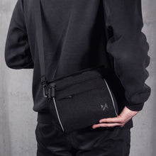 Заредете изображение във визуализатора на галерията – Wozinsky bicycle handlebar bag bike shoulder bag black (WBHBB-01)
