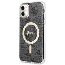 Заредете изображение във визуализатора на галерията – Original Case GUESS hardcase 4G MagSafe GUHMN61H4STK for Iphone 11 black
