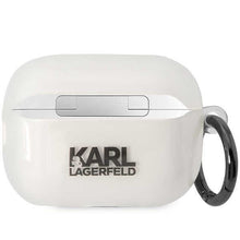 Заредете изображение във визуализатора на галерията – Karl Lagerfeld KLAP2HNIKTCT Airpods Pro 2 cover transparent Ikonik Karl Lagerfeld
