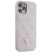 Заредете изображение във визуализатора на галерията – Guess GUHCP12MP4TDSCPP Case for iPhone 12 / 12 Pro - Pink Crossbody 4G Metal Logo
