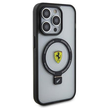 Заредете изображение във визуализатора на галерията – Ferrari FEHMP15LUSCAH iPhone 15 Pro 6.1" transparent hardcase Ring Stand 2023 Collection MagSafe

