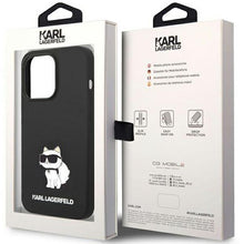 Заредете изображение във визуализатора на галерията – Karl Lagerfeld KLHMP14LSNCHBCK iPhone 14 Pro 6.1" hardcase black/black Silicone Choupette MagSafe
