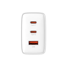 Заредете изображение във визуализатора на галерията – Baseus Cube Pro 65W GaN charger 2x USB-C USB-A - white
