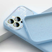 Заредете изображение във визуализатора на галерията – Soft Silicone Lens Case for Iphone 14 Pro light blue
