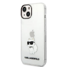 Заредете изображение във визуализатора на галерията – Original Pouch KARL LAGERFELD Ikonik Choupette KLHCP14SHNCHTCT for Iphone 14 transparent
