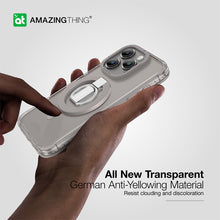 Заредете изображение във визуализатора на галерията – Amazing Thing Titan Pro Mag Ring Grip Case IP156.7PTRGY for Iphone 15 Pro Max titanium
