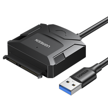 Заредете изображение във визуализатора на галерията – Ugreen adapter cable for 2.5'' / 3.5'' drive (USB-A 3.0 - SATA) black (CR108)

