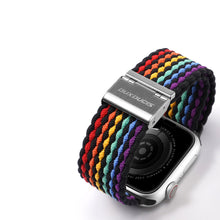 Заредете изображение във визуализатора на галерията – Dux Ducis Strap (Mixture II Version) strap for Apple Watch Ultra, SE, 8, 7, 6, 5, 4, 3, 2, 1 (49, 45, 44, 42 mm) braided bracelet bracelet dark stripes

