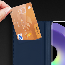 Заредете изображение във визуализатора на галерията – Dux Ducis Skin Pro case for Realme 10 Pro+ flip cover card wallet stand blue
