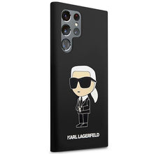 Заредете изображение във визуализатора на галерията – Karl Lagerfeld KLHCS23LSNIKBCK S23 Ultra S918 hardcase black/black Silicone Ikonik

