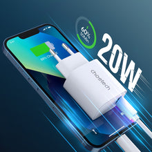 Заредете изображение във визуализатора на галерията – Choetech Q5004*2 PD20W charger for iphone12/13 series White
