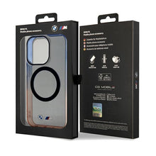Заредете изображение във визуализатора на галерията – Original Case BMW Gradient Bumper MagSafe Hardcase BMHMP15XHTGE for Iphone 15 Pro Max Grey
