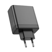 Заредете изображение във визуализатора на галерията – Borofone Wall charger BN12 Manager - USB + 2xType C - PD 65W 3A black
