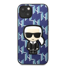 Заредете изображение във визуализатора на галерията – Karl Lagerfeld KLHCP13MPMNIKBL iPhone 13 6.1" hardcase blue/blue Monogram Ikonik Patch
