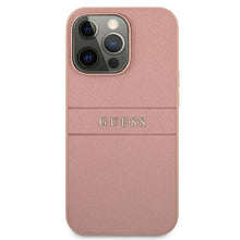 Заредете изображение във визуализатора на галерията – Guess GUHCP13XPSASBPI iPhone 13 Pro Max 6,7" różowy/pink hardcase Saffiano Stripe
