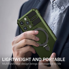 Заредете изображение във визуализатора на галерията – Tel Protect Armor Magsafe Metal Ring Case for Iphone 15 Pro green

