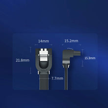 Заредете изображение във визуализатора на галерията – Ugreen angle SATA 3.0 cable 0.5m black (US217)

