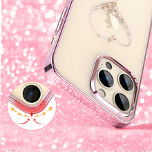Заредете изображение във визуализатора на галерията – Kingxbar Wish Series case for iPhone 14 Plus decorated with pink crystals
