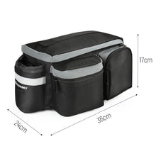 Заредете изображение във визуализатора на галерията – Wozinsky bike carrier bag with shoulder strap 6l black (WBB3BK)
