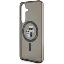 Заредете изображение във визуализатора на галерията – Karl Lagerfeld IML Karl&amp;Choupette Glitter MagSafe case for Samsung Galaxy S24+ - black
