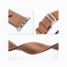 Заредете изображение във визуализатора на галерията – HOCO strap for Apple Watch 42/44/45/49mm Elegant leather WA17 brown
