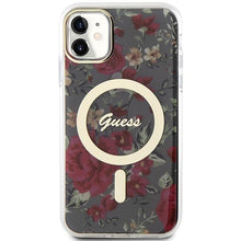 Заредете изображение във визуализатора на галерията – Guess GUHMN61HCFWSA iPhone 11 / Xr 6.1" green/khaki hardcase Flower MagSafe
