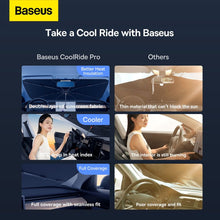 Заредете изображение във визуализатора на галерията – BASEUS CoolRide Doubled-Layered Windshield Sun Shade Umbrella Pro Small Cluster Black C20656100111-00
