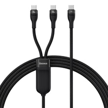 Заредете изображение във визуализатора на галерията – Baseus Flash Series Ⅱ Fast Charging Cable 2in1 USB-C - 2xUSB-C 100W 1.5m black
