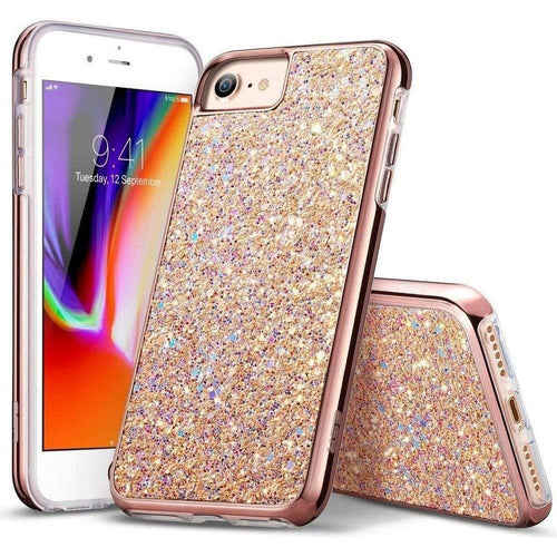 Esr glitter гръб за iPhone 7 / 8 / SE 2020 розово-златен - TopMag