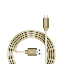 Заредете изображение във визуализатора на галерията – Esr кабел Type-C с двойна оплетка златен - TopMag
