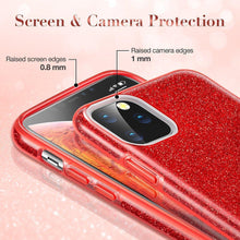 Заредете изображение във визуализатора на галерията – Esr makeup glitter гръб за iPhone 11 pro ( 5.8 ) червен - TopMag
