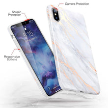Заредете изображение във визуализатора на галерията – Esr marble гръб - iPhone x / xs златен - TopMag
