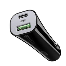 Заредете изображение във визуализатора на галерията – Esr зарядно за кола 1x usb 1x type c черен - TopMag
