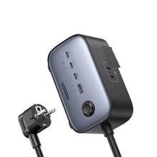 Заредете изображение във визуализатора на галерията – Ugreen wall charger GaN USB C / USB AC power strip black (CD270)
