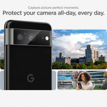 Заредете изображение във визуализатора на галерията – Spigen Glas.tR EZ Fit Optik Camera Protector for Google Pixel 8 - black 2 pcs.
